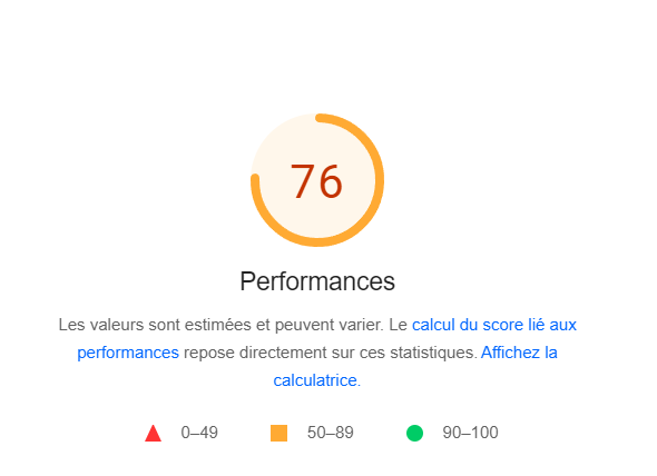 Performance site web